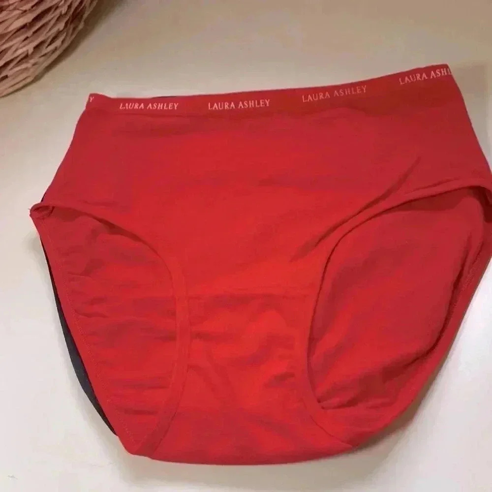 Laura Ashley, NWOT, two pairs of underwear, one  red one black - Picture 2 of 5